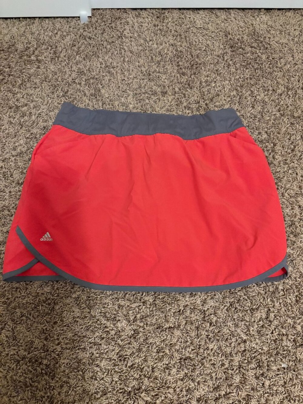 adidas Red and Gray Women's Athletic Skort